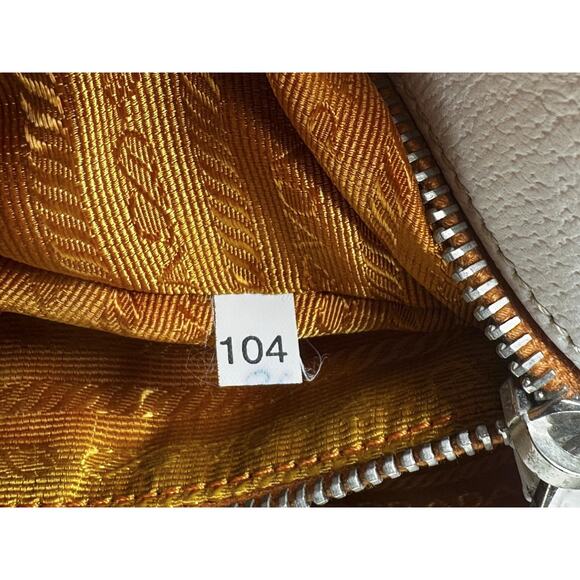 PRADA Orange Canapa Cargo Vitello Trimmed Buckle Flap Crossbody Shoulder Bag - Picture 8 of 9